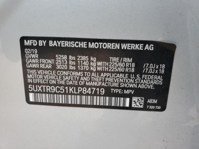 Aukcja sprzedaży 2019 Bmw X3, vin: 5UXTR9C51KLP84719, numer aukcji: 90570555