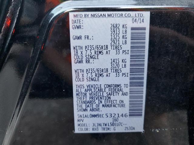 Aukcja sprzedaży 2014 Infiniti Qx60, vin: 5N1AL0MM9EC532146, numer aukcji: 92804375