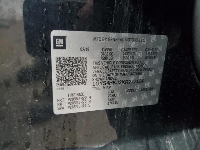 93128565 :رقم المزاد ، 1GYS4HKJ2KR277114 vin ، 2019 Cadillac Escalade مزاد بيع