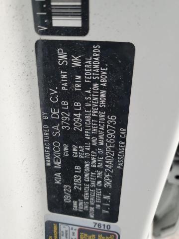 92491695 :رقم المزاد ، 3KPF24AD2PE690736 vin ، 2023 Kia Forte مزاد بيع