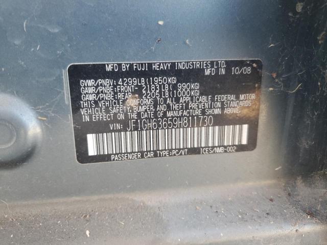 Aukcja sprzedaży 2009 Subaru Impreza Ou, vin: JF1GH63659H811730, numer aukcji: 92744115