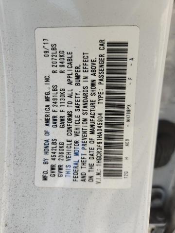 93194785 :رقم المزاد ، 1HGCR3F91HA045904 vin ، 2017 Honda Accord Tou مزاد بيع