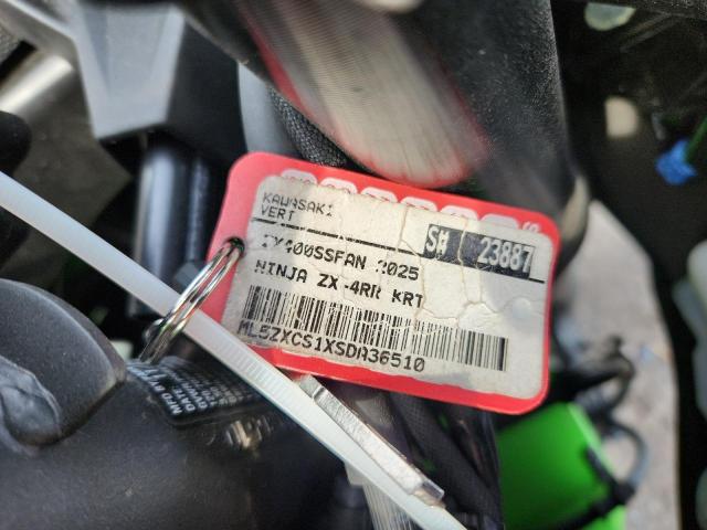 91656865 :رقم المزاد ، ML5ZXCS1XSDA36510 vin ، 2025 Kawasaki Zx400 S مزاد بيع