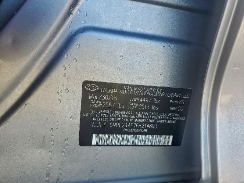 93696785 :رقم المزاد ، 5NPE24AF7FH214893 vin ، 2015 Hyundai Sonata مزاد بيع