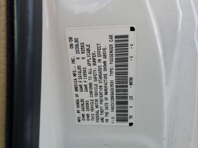 Aukcja sprzedaży 2009 Honda Accord Exl, vin: 1HGCS12869A003591, numer aukcji: 91516735
