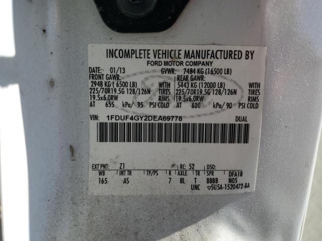 45100095 :رقم المزاد ، 1FDUF4GY2DEA69778 vin ، 2013 Ford F450 مزاد بيع