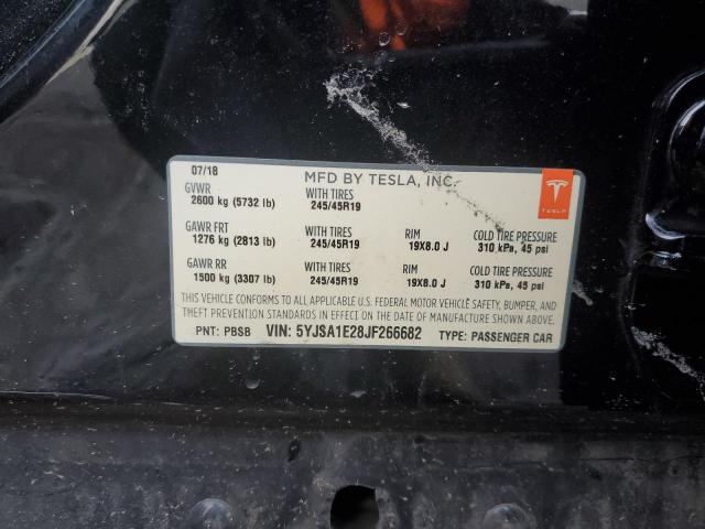 92041785 :رقم المزاد ، 5YJSA1E28JF266682 vin ، 2018 Tesla Model S مزاد بيع