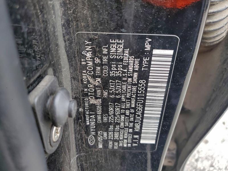 Aukcja sprzedaży 2015 Hyundai Tucson Lim, vin: KM8JUCAG6FU115558, numer aukcji: 93858505