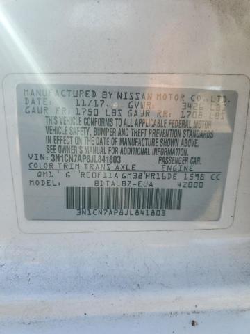 90809265 :رقم المزاد ، 3N1CN7AP8JL841803 vin ، 2018 Nissan Versa S مزاد بيع