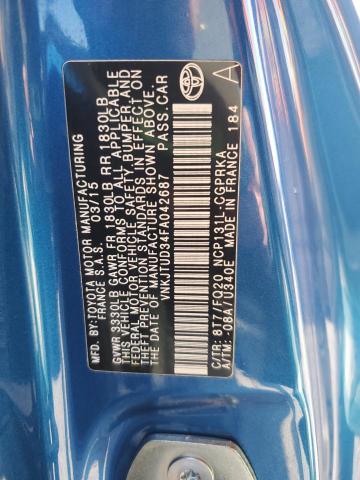Aukcja sprzedaży 2015 Toyota Yaris, vin: VNKJTUD34FA042687, numer aukcji: 92851125
