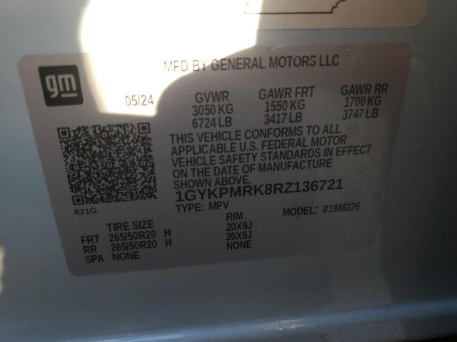 Продажа на аукционе авто 2024 Cadillac Lyriq Tech, vin: 1GYKPMRK8RZ136721, номер лота: 91701465