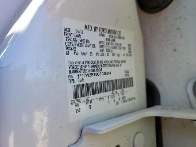 Aukcja sprzedaży 2016 Ford F250, vin: 1FT7W2BT6GEC68354, numer aukcji: 91611005