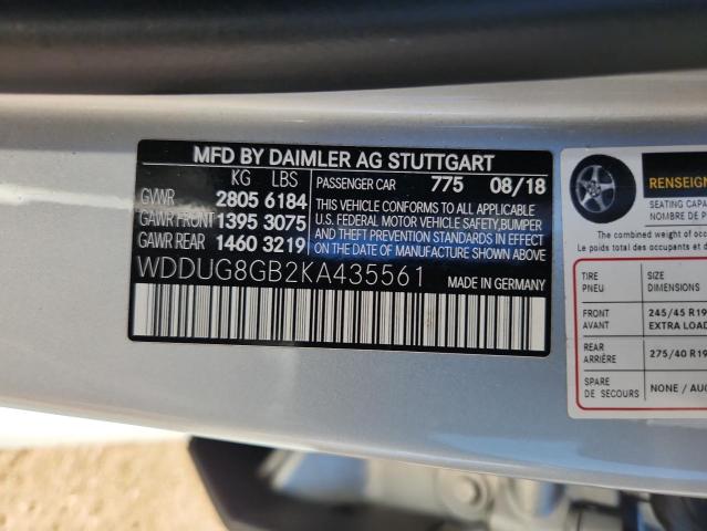 Aukcja sprzedaży 2019 Mercedes-benz S, vin: WDDUG8GB2KA435561, numer aukcji: 90745755