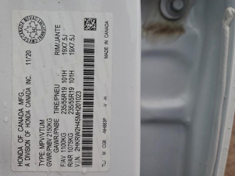Aukcja sprzedaży 2021 Honda Cr-v, vin: 2HKRW2H45MH201023, numer aukcji: 94643775