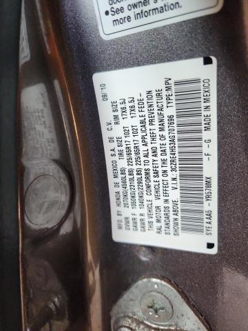 93904195 :رقم المزاد ، 3CZRE4H53AG707696 vin ، 2010 Honda Cr-v مزاد بيع