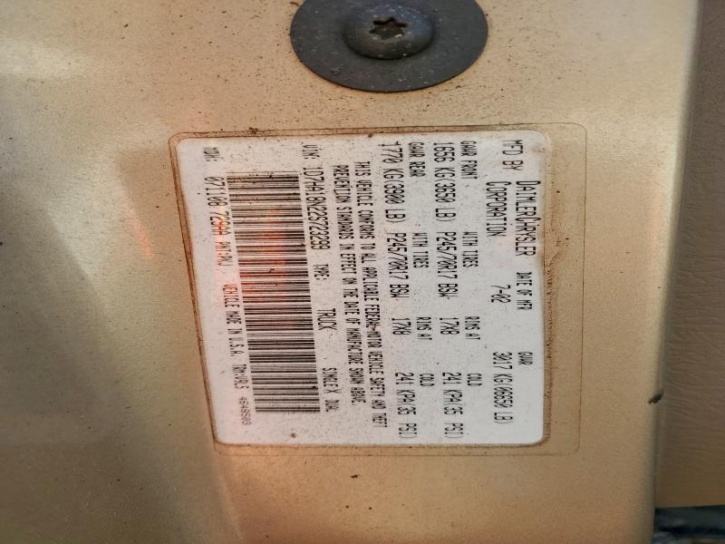 Auction sale of the 2002 Dodge Ram 1500, vin: 1D7HA18N22S723299, lot number: 92211785