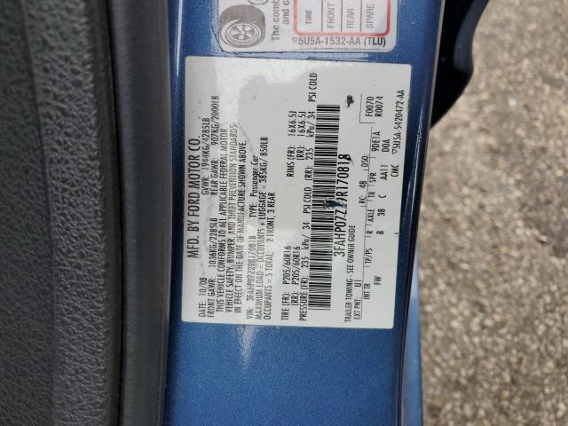 92166985 :رقم المزاد ، 3FAHP07Z29R170818 vin ، 2009 Ford Fusion مزاد بيع