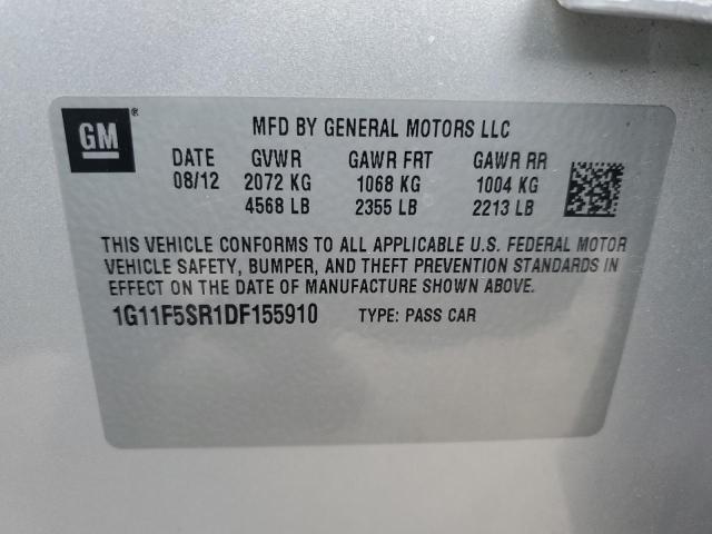 Продаж на аукціоні авто 2013 Chevrolet Malibu, vin: 1G11F5SR1DF155910, номер лоту: 91167355