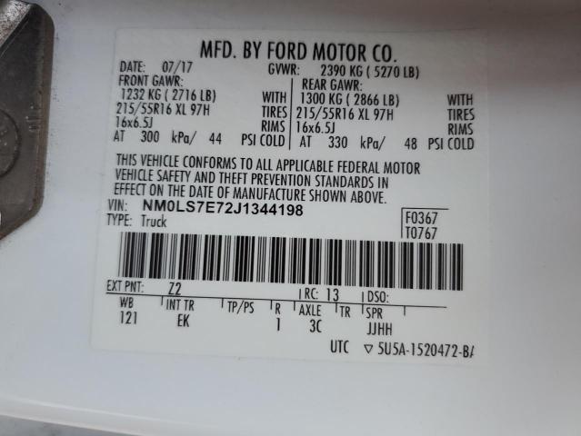 Продаж на аукціоні авто 2018 Ford Transit Connect, vin: NM0LS7E72J1344198, номер лоту: 93420465