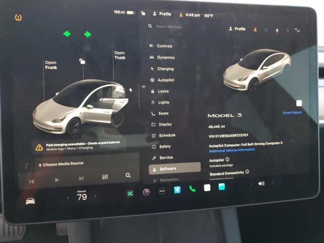 Aukcja sprzedaży 2022 Tesla Model 3, vin: 5YJ3E1EAXNF373707, numer aukcji: 93499655
