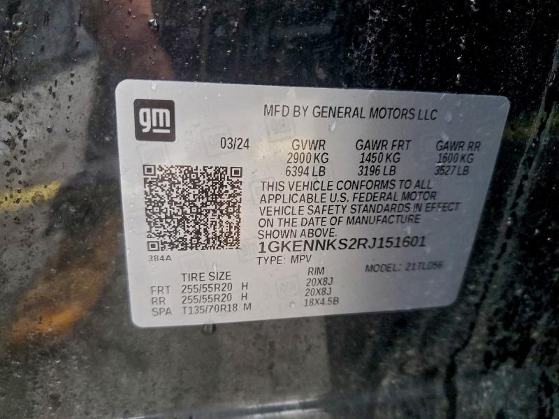 Продажа на аукционе авто 2024 Gmc Acadia, vin: 1GKENNKS2RJ151601, номер лота: 94456655