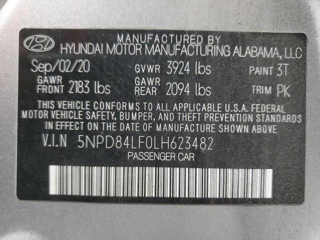 Продажа на аукционе авто 2020 Hyundai Elantra, vin: 5NPD84LF0LH623482, номер лота: 92599635