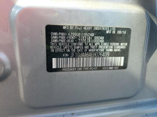Aukcja sprzedaży 2014 Subaru Impreza, vin: JF1GJAA64EH026409, numer aukcji: 92259945