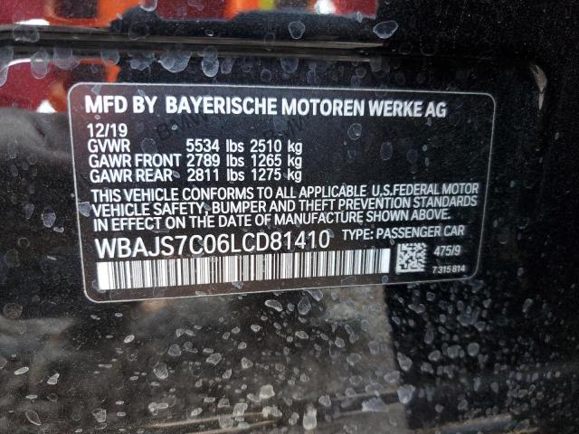 91118205 :رقم المزاد ، WBAJS7C06LCD81410 vin ، 2020 Bmw M550xi مزاد بيع