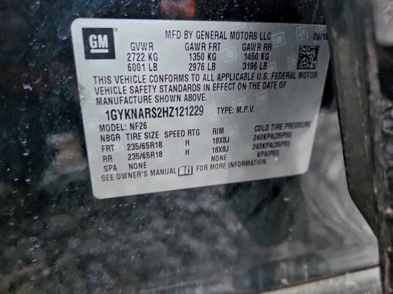 Продаж на аукціоні авто 2017 Cadillac Xt5, vin: 1GYKNARS2HZ121229, номер лоту: 94029805