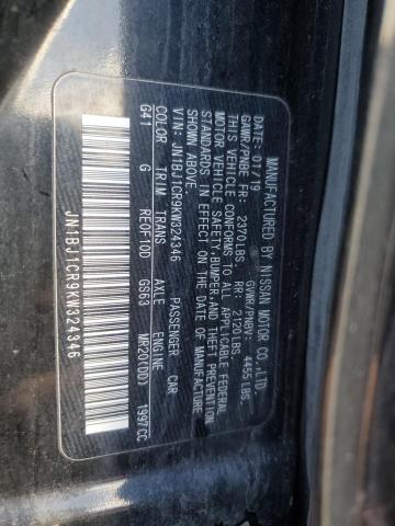2019 Nissan Rogue Spor მანქანა იყიდება აუქციონზე, vin: JN1BJ1CR9KW324346, აუქციონის ნომერი: 91528995