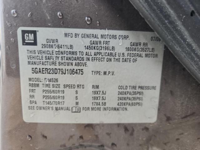 Aukcja sprzedaży 2009 Buick Enclave, vin: 5GAER23D79J106475, numer aukcji: 93369255