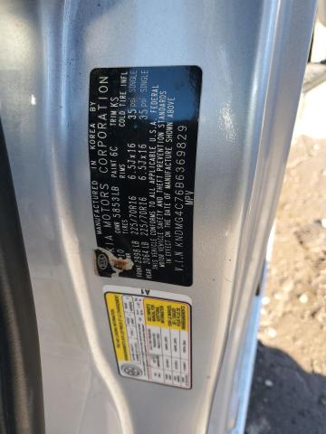 2011 Kia Sedona მანქანა იყიდება აუქციონზე, vin: KNDMG4C76B6369829, აუქციონის ნომერი: 91796545