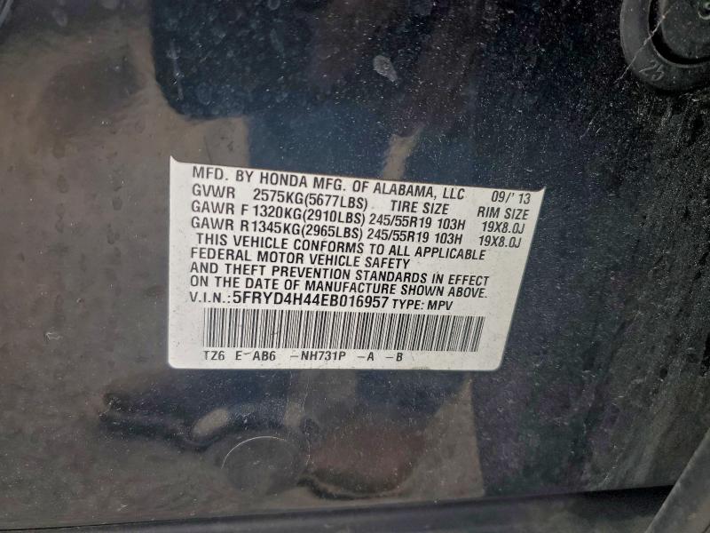 2014 Acura Mdx მანქანა იყიდება აუქციონზე, vin: 5FRYD4H44EB016957, აუქციონის ნომერი: 94244845