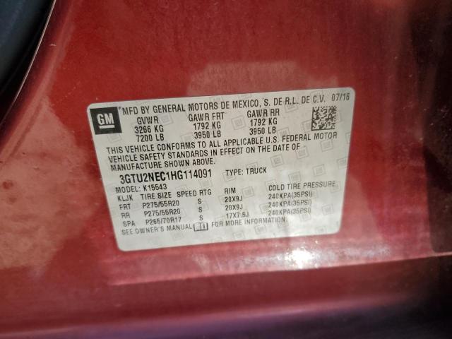 91330635 :رقم المزاد ، 3GTU2NEC1HG114091 vin ، 2017 Gmc Sierra K15 مزاد بيع