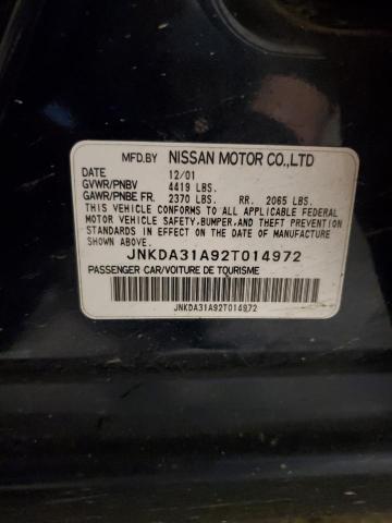 93297405 :رقم المزاد ، JNKDA31A92T014972 vin ، 2002 Infiniti I35 مزاد بيع