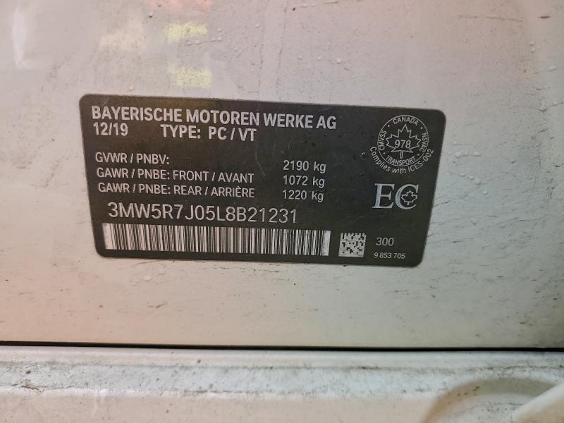 Продажа на аукционе авто 2020 Bmw 330xi, vin: 3MW5R7J05L8B21231, номер лота: 93855985