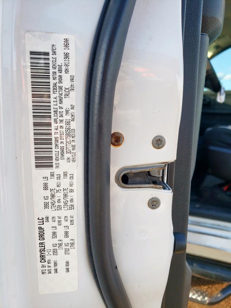Aukcja sprzedaży 2011 Dodge Ram 2500, vin: 3D7TT2CT5BG561661, numer aukcji: 92294285