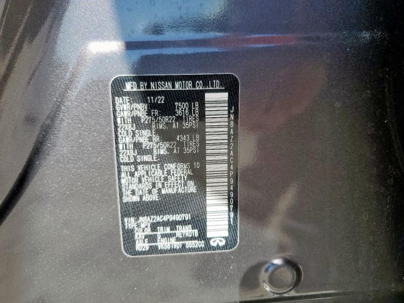 Продажа на аукционе авто 2023 Infiniti Qx80 Luxe, vin: JN8AZ2AC4P9490791, номер лота: 92024955