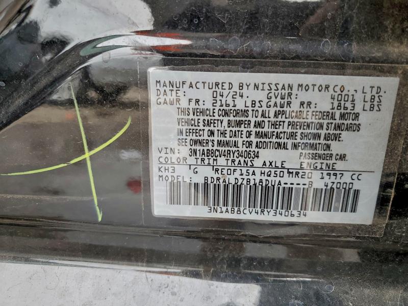 Продаж на аукціоні авто 2024 Nissan Sentra Sv, vin: 3N1AB8CV4RY340634, номер лоту: 93972175