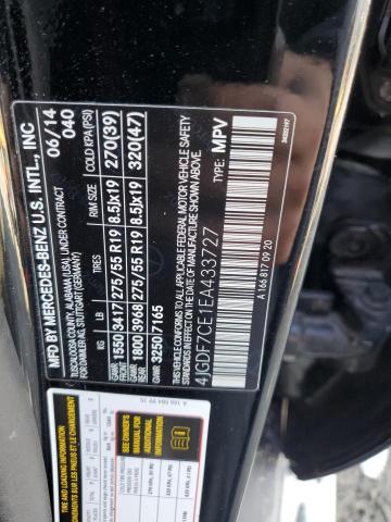 92665775 :رقم المزاد ، 4JGDF7CE1EA433727 vin ، 2014 Mercedes-benz Gl 450 4ma مزاد بيع