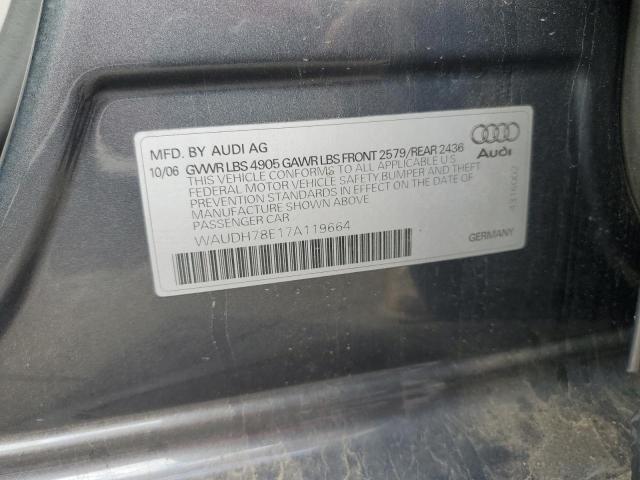 Aukcja sprzedaży 2007 Audi A4, vin: WAUDH78E17A119664, numer aukcji: 92660175
