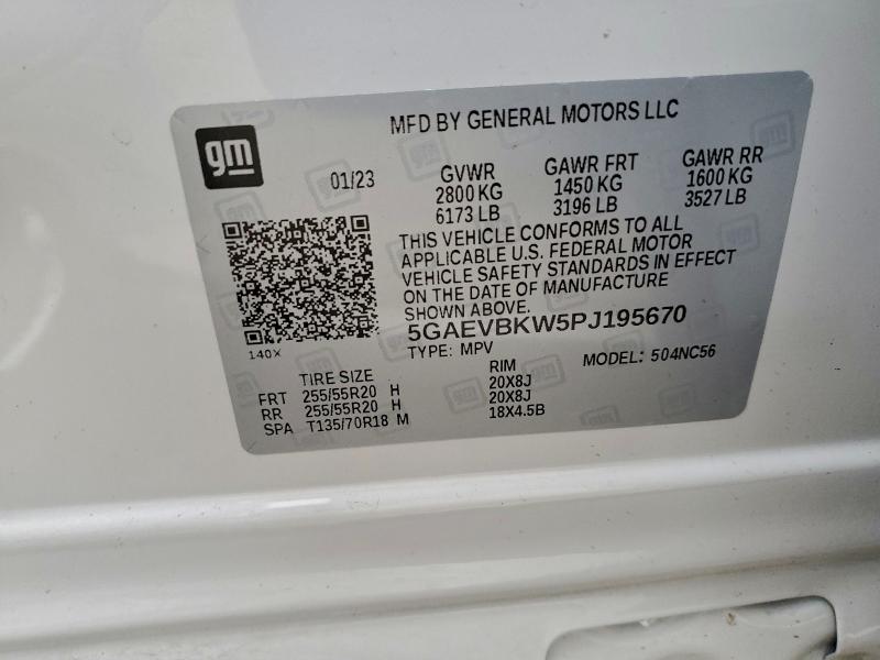 Продаж на аукціоні авто 2023 Buick Enclave, vin: 5GAEVBKW5PJ195670, номер лоту: 93697125