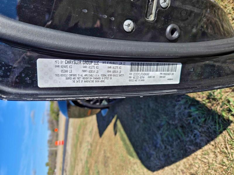 94736555 :رقم المزاد ، 2C3CDYCJ7CH284302 vin ، 2012 Dodge Challenger مزاد بيع
