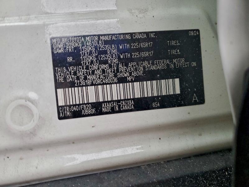 Продажа на аукционе авто 2024 Toyota Rav4, vin: 2T3G1RFV0RC480036, номер лота: 94339665