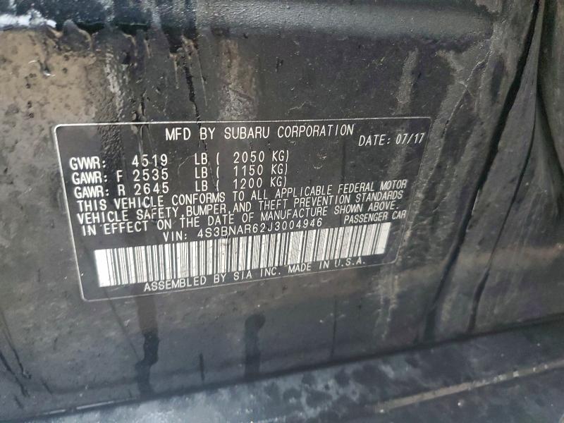 Aukcja sprzedaży 2018 Subaru Legacy, vin: 4S3BNAR62J3004946, numer aukcji: 94098925