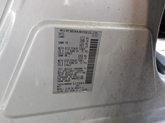 72905485 :رقم المزاد ، 5N1AL0MM9DC327084 vin ، 2013 Infiniti Jx35 مزاد بيع