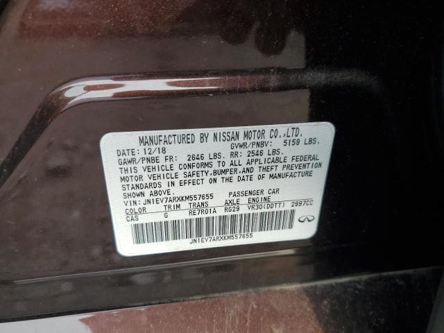 Продажа на аукционе авто 2019 Infiniti Q50, vin: JN1EV7ARXKM557655, номер лота: 91046015