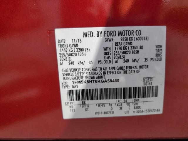Продаж на аукціоні авто 2019 Ford Explorer, vin: 1FM5K8HT6KGA58469, номер лоту: 93715835