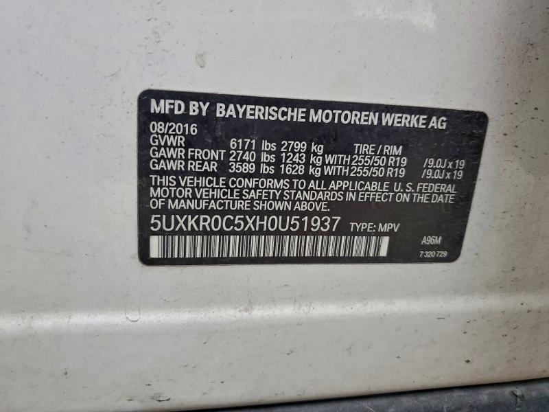 Продажа на аукционе авто 2017 Bmw X5, vin: 5UXKR0C5XH0U51937, номер лота: 94600635