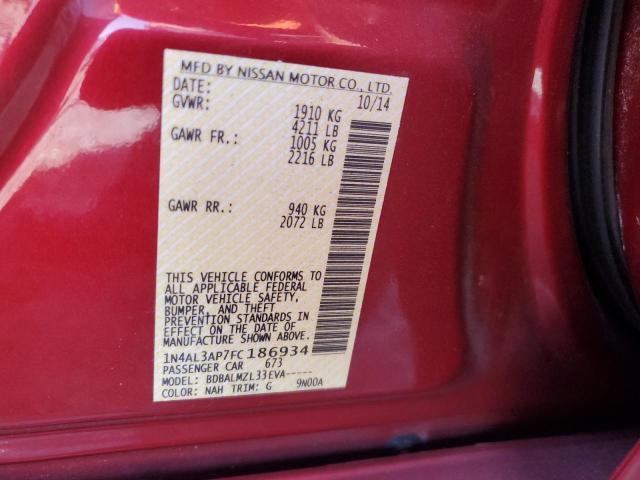 Продаж на аукціоні авто 2015 Nissan Altima, vin: 1N4AL3AP7FC186934, номер лоту: 91339975